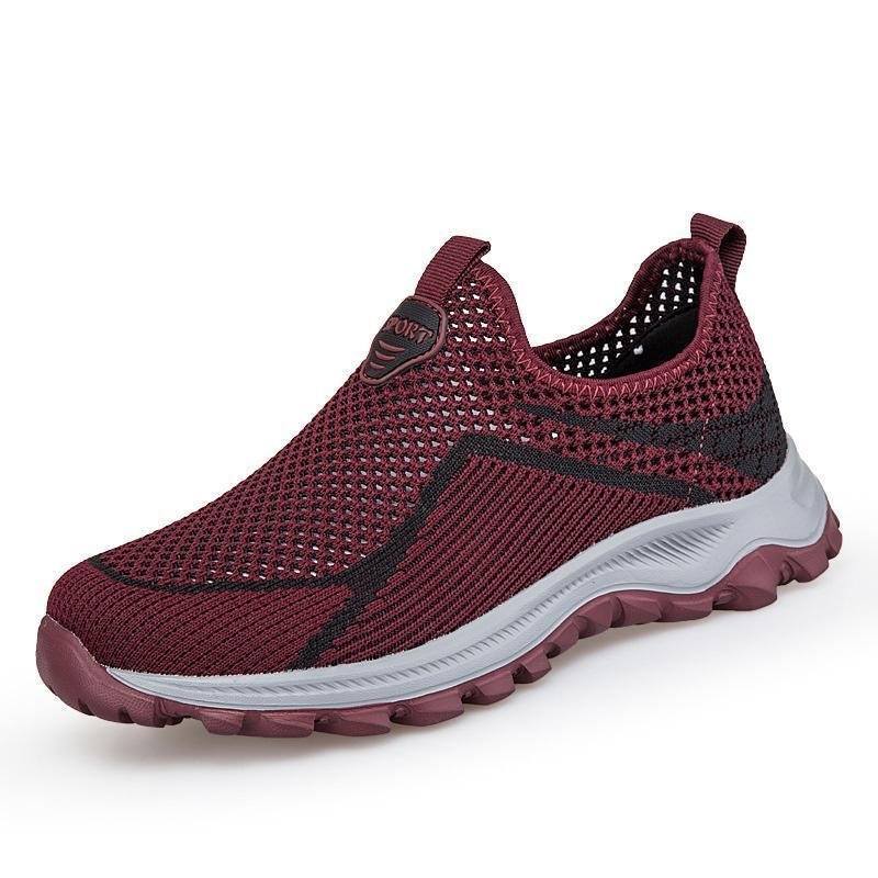 [W-Zapato] Zapatos Ligeros Para Caminar Sin Cordones Fly Woven Para Mujer