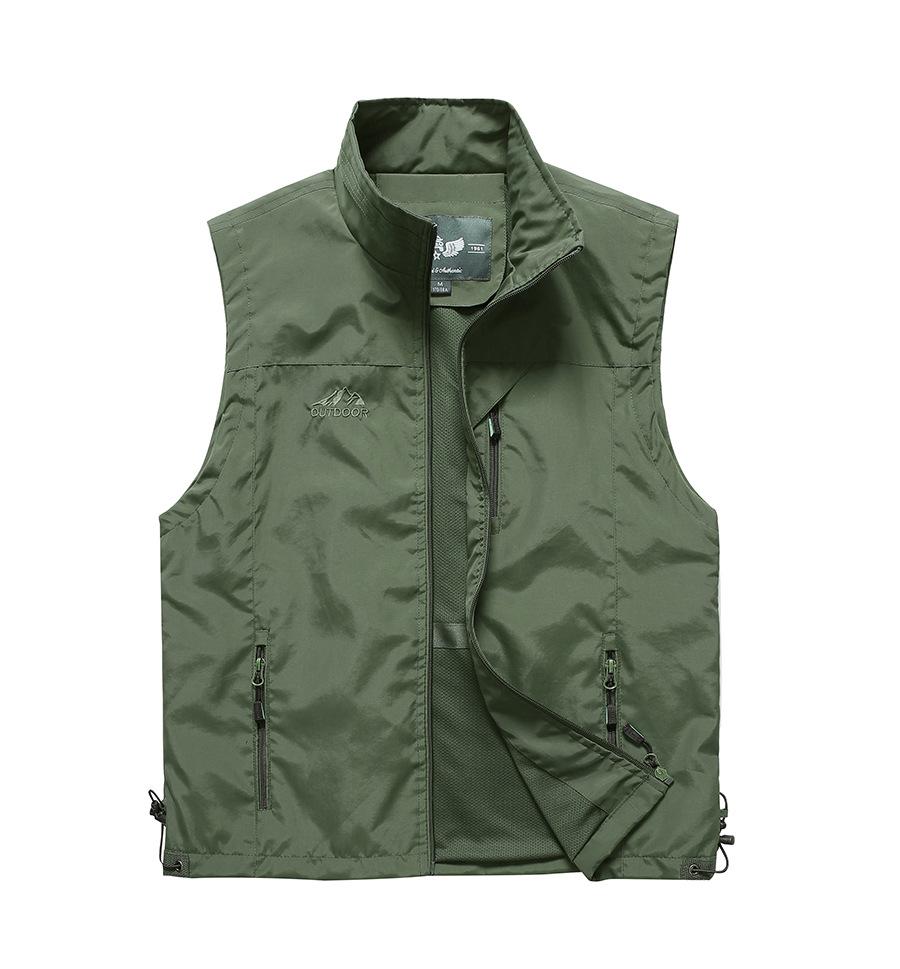 Chaqueta sin mangas de chaleco transpirable al aire libre para hombres