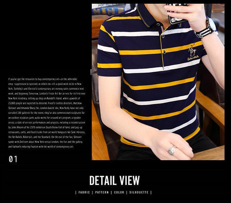 Polo de verano camiseta juvenil cuello de manga corta casual - MXbueno