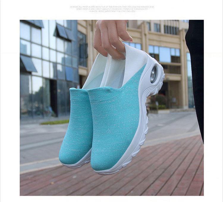 Mujer Zapatillas transpirables de punto Soft con suela sin cordones - MXbueno