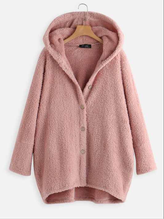 Chaqueta De Color Puro De La Marca Marea Irregular Superior De Felpa