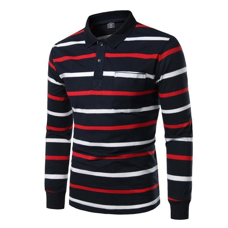 Camisa de hombre polo a rayas todo fósforo - MXbueno