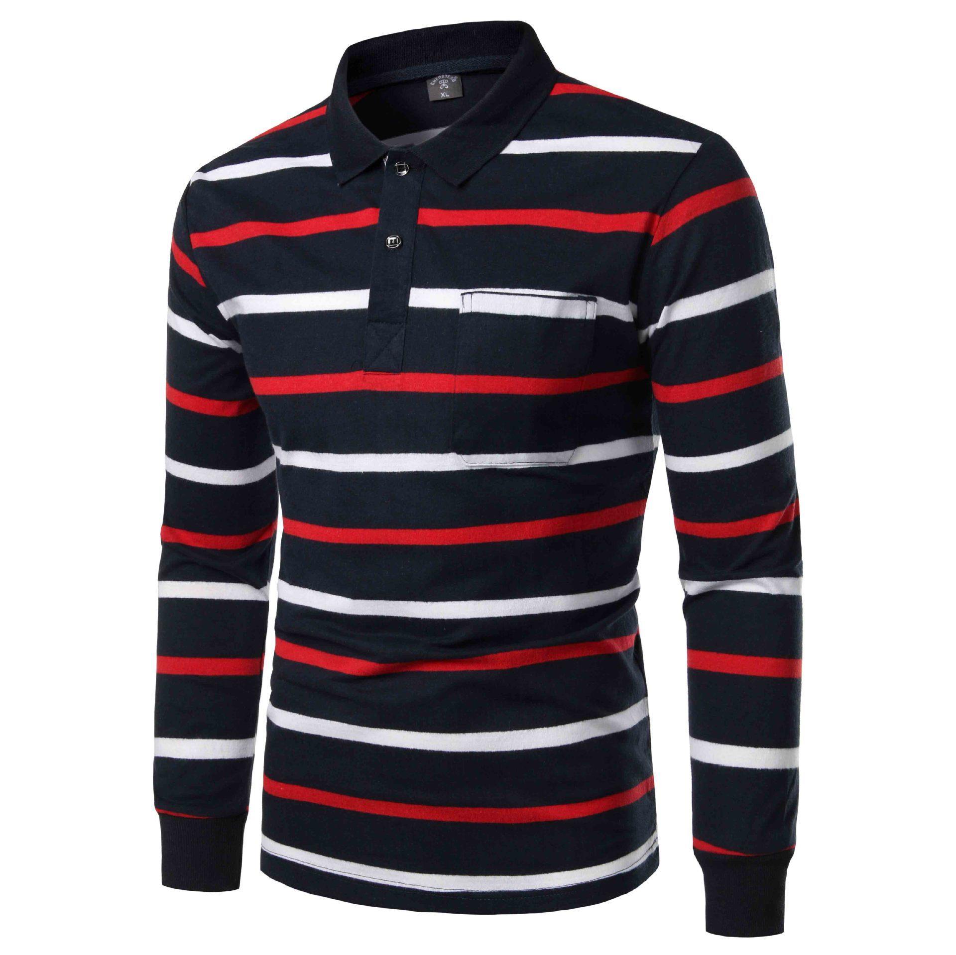 Camisa de hombre polo a rayas todo fósforo - MXbueno