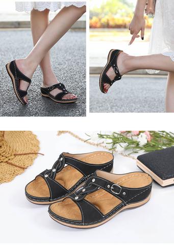 Sandalias de plataforma cómoda y linda