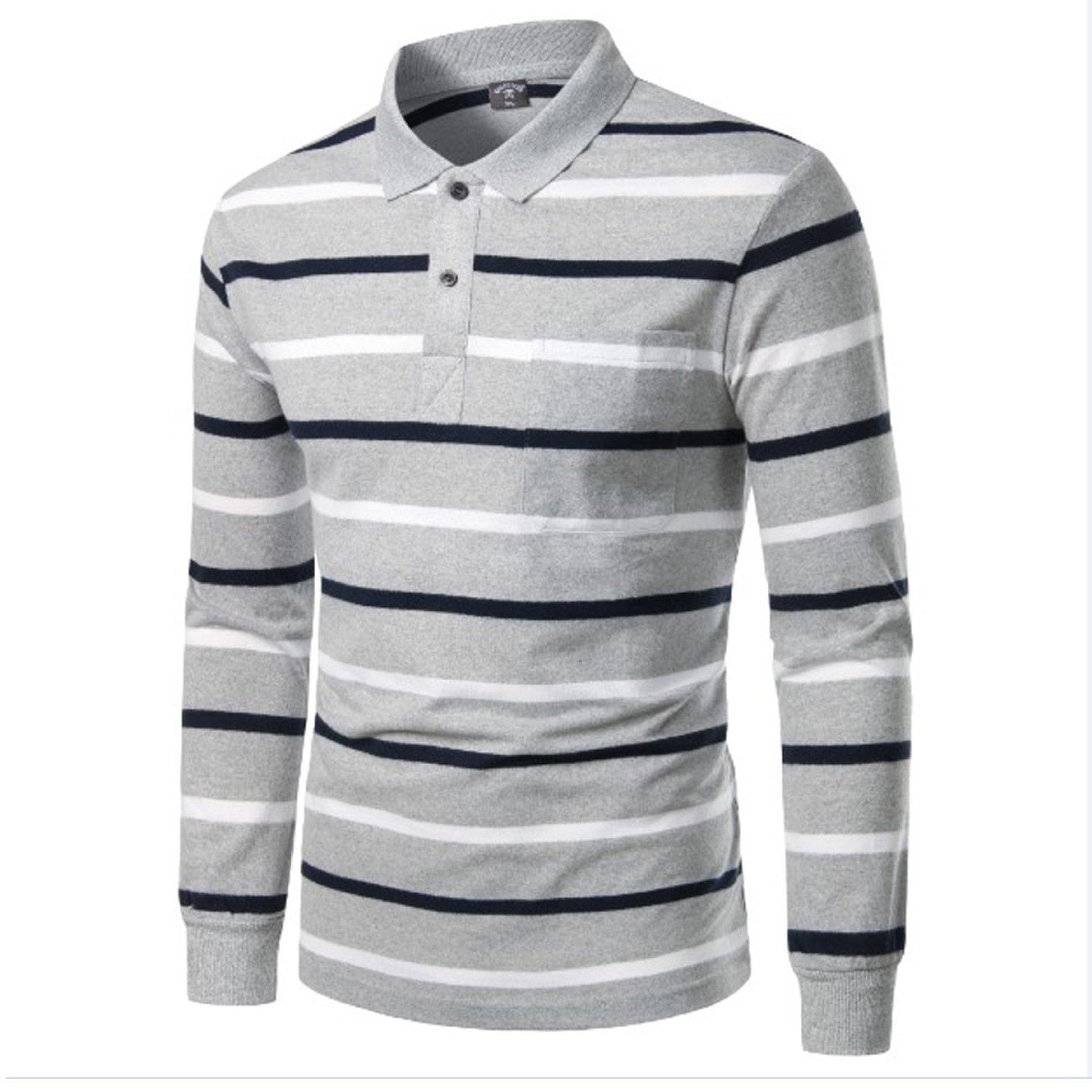 Camisa de hombre polo a rayas todo fósforo - MXbueno