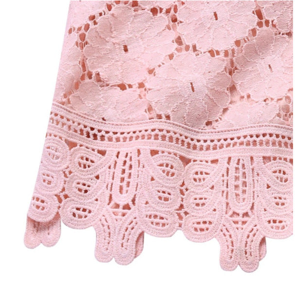 [W-Ropa] Moda encaje Patchwork Bow Blusas para mujer