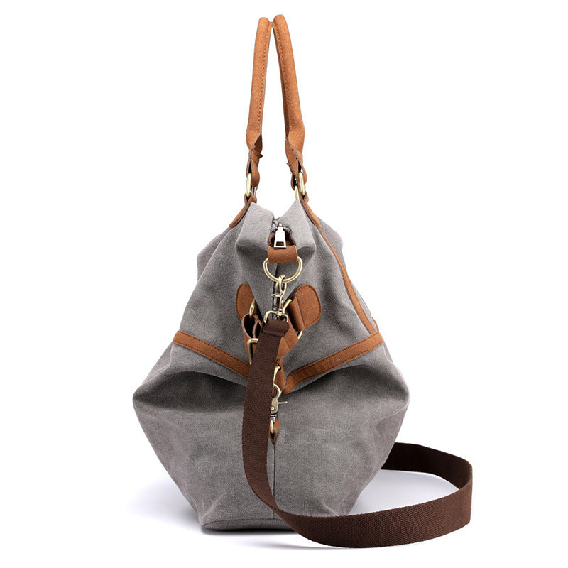 [W-Bolso] Bolso De Lona Para Mujer Casual Crossbody Bolso Retro
