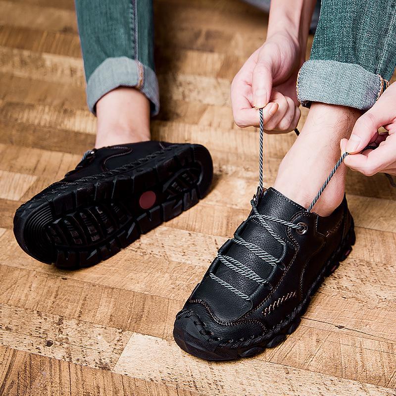 Zapatos De Cuero Casuales Retro Al Aire Libre De Los Hombres