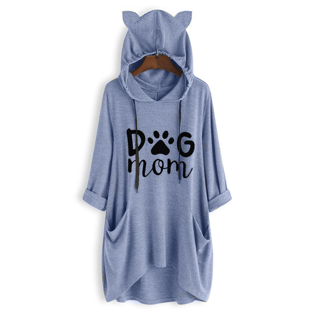 Vestido De Moda De Las Mujeres Del Suéter De La Manga Tres Cuartos Suelto Más El Tamaño De Las Mujeres MM