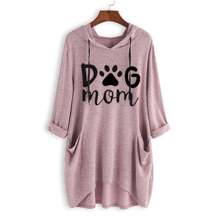 Vestido De Moda De Las Mujeres Del Suéter De La Manga Tres Cuartos Suelto Más El Tamaño De Las Mujeres MM