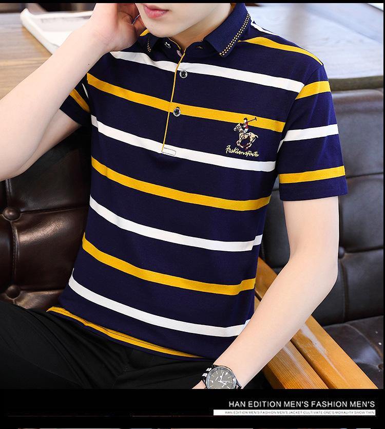 Polo de verano camiseta juvenil cuello de manga corta casual - MXbueno