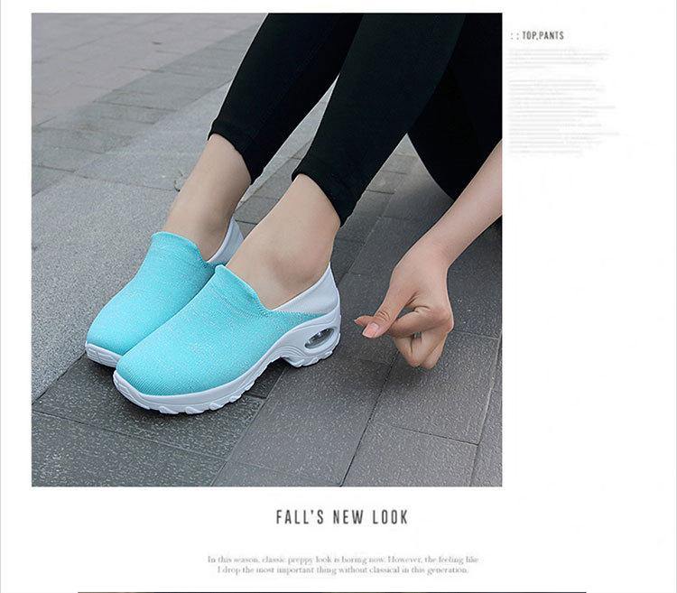 Mujer Zapatillas transpirables de punto Soft con suela sin cordones - MXbueno