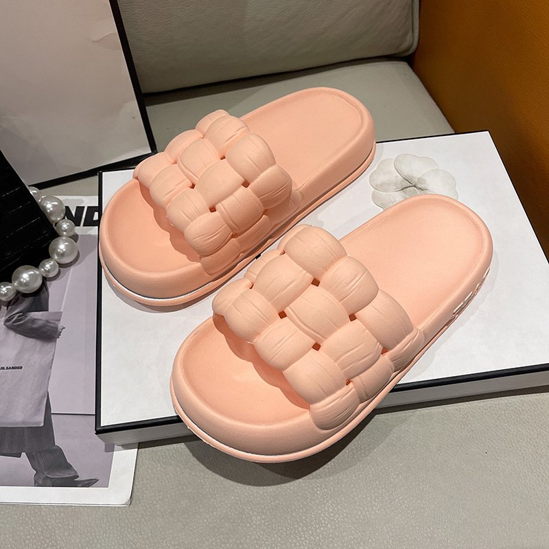 Pantuflas De Plataforma Suave De Algodón De Azúcar De Moda