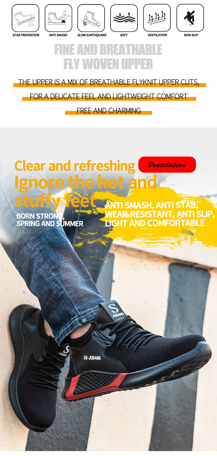 Zapatos de trabajo de protección de seguridad