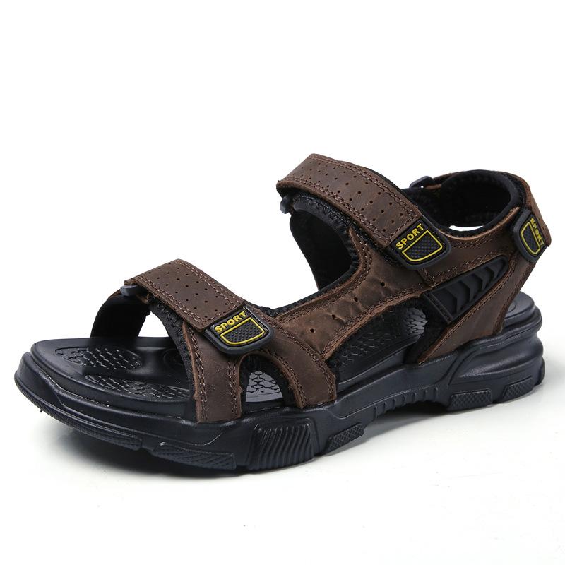 Zapatos Casuales De Playa De Piel De Vaca Hombres