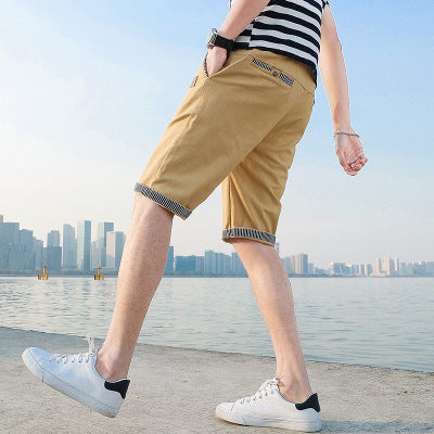 Pantalones cortos casuales en lino para hombre