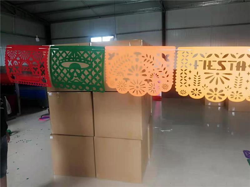 Guirnaldas de manta de fieltro con color multi para dias de los muertos - MXbueno