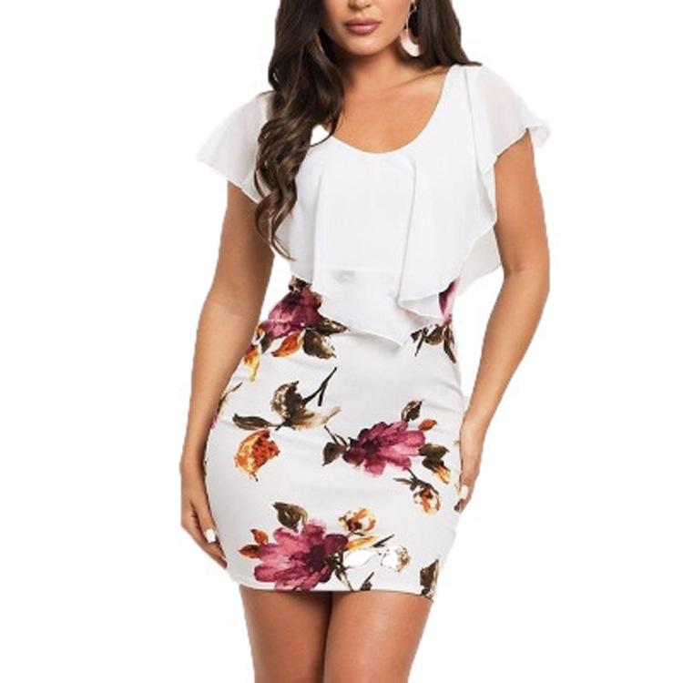 2021 Gran Oferta Vestido De Cadera Con Costuras Impresas