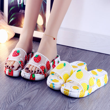 Sandalias Y Zapatillas De Baño Zapatillas Antideslizantes Superiores Transparentes De Frutas