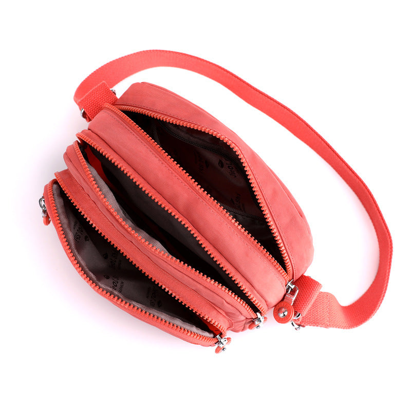 [W-Bolso] Bolsa De Nylon Casual Bolsa De Mensajero Simple