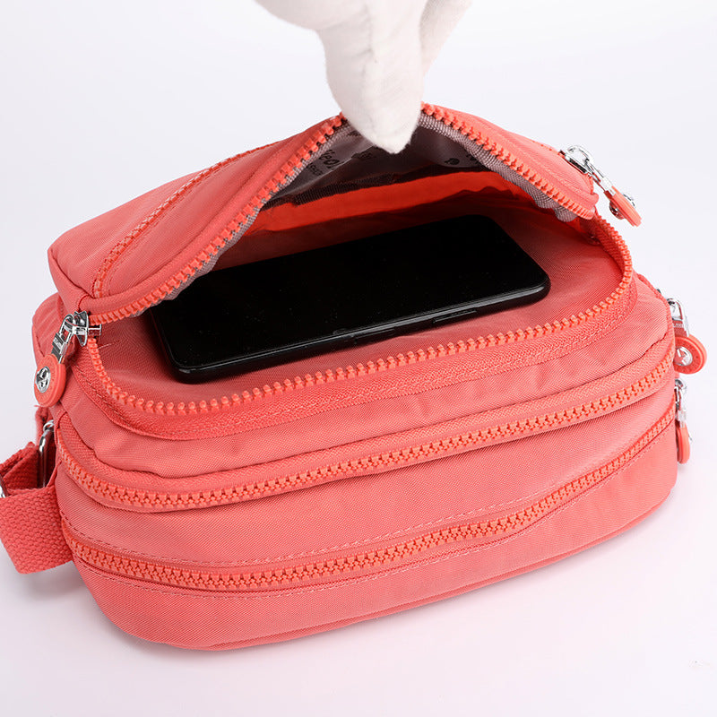 [W-Bolso] Bolsa De Nylon Casual Bolsa De Mensajero Simple