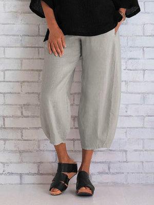 Pantalones de algodón para mujer Pantalones casuales de primavera y verano