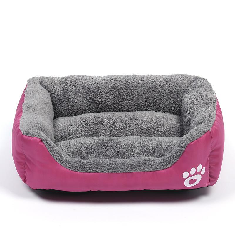 Cama Para Mascotas Con Pata Inferior Impermeable De Forro Polar Suave