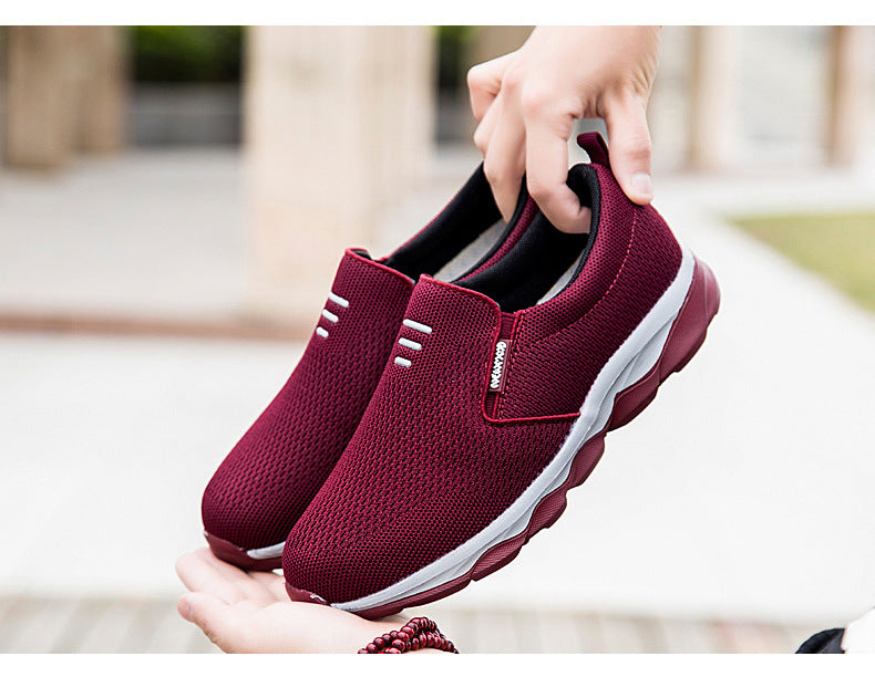 Zapatillas de tenis de plataforma de cojín de aire transpirable para mujer