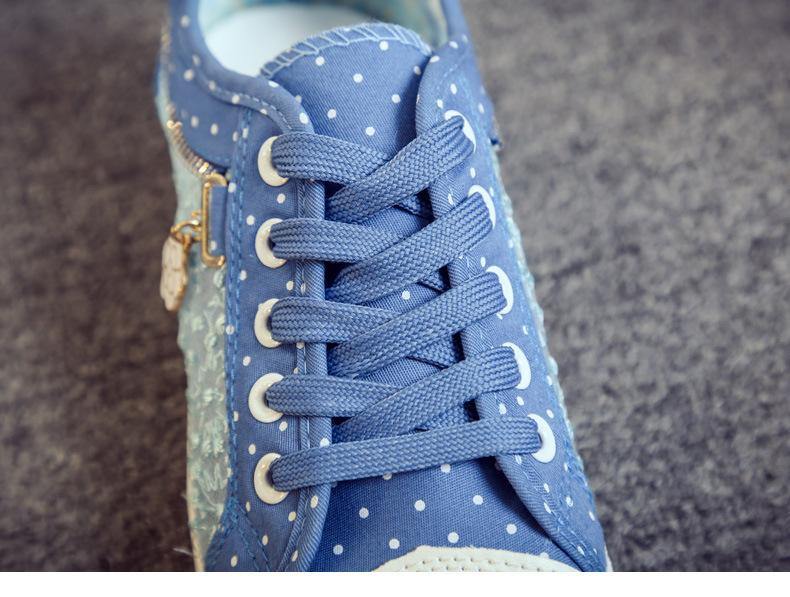 Zapatillas con estampado de lunares y estampado floral - MXbueno