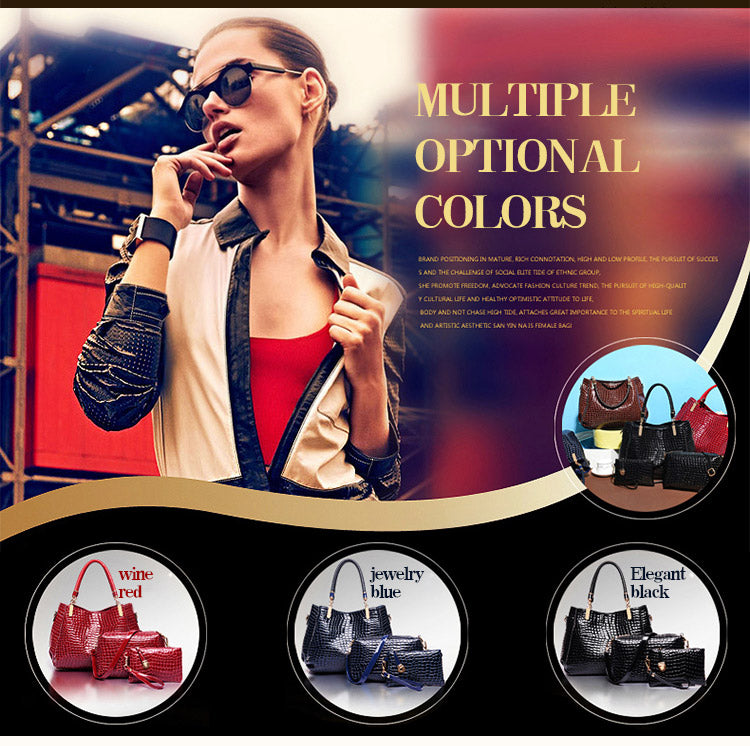 Bolso De Mujer Italiano Con Estilo （3 Piezas）