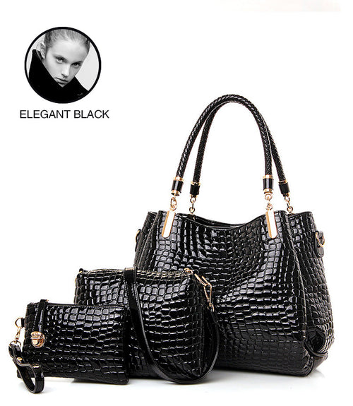 Bolso De Mujer Italiano Con Estilo （3 Piezas）