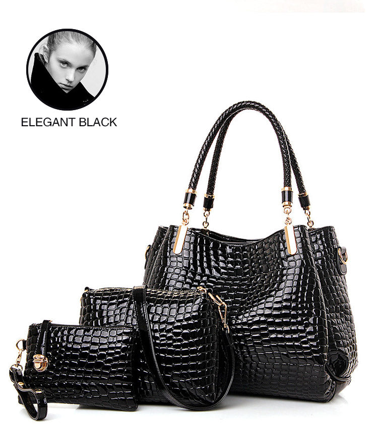 Bolso De Mujer Italiano Con Estilo （3 Piezas）