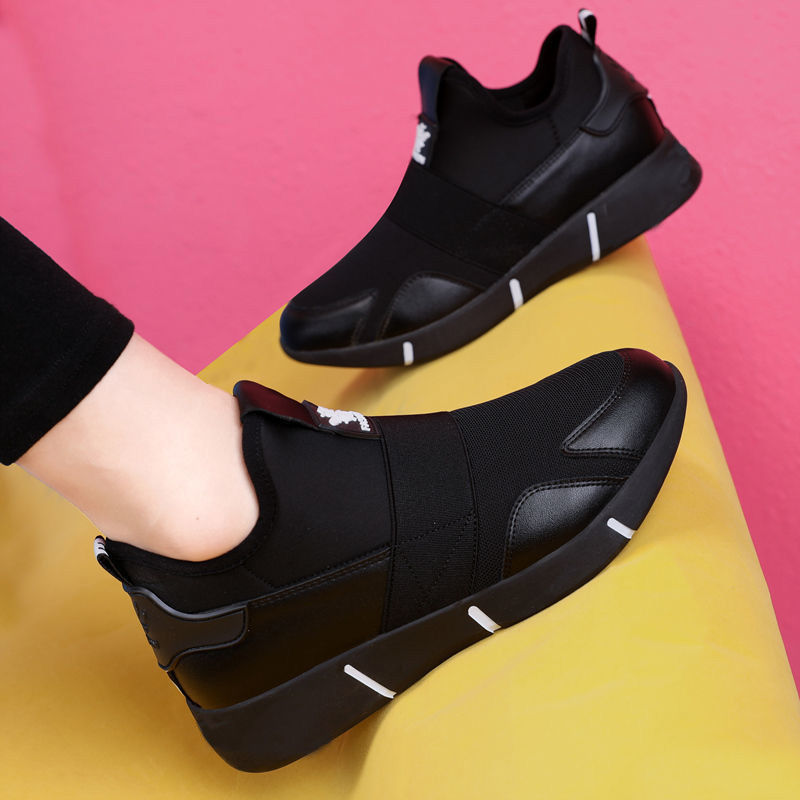 [W-Zapato] Zapatos Deportivos De Cuero Con Suela Suave Casual