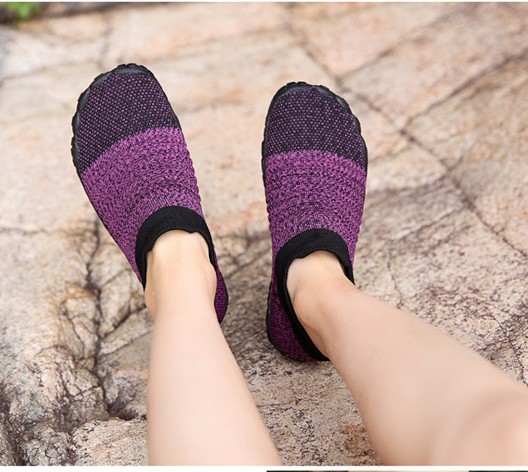 Zapatos planos antideslizantes transpirables para mujer