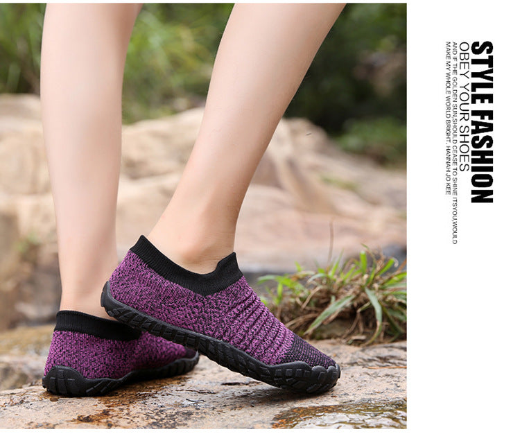 Zapatos planos antideslizantes transpirables para mujer