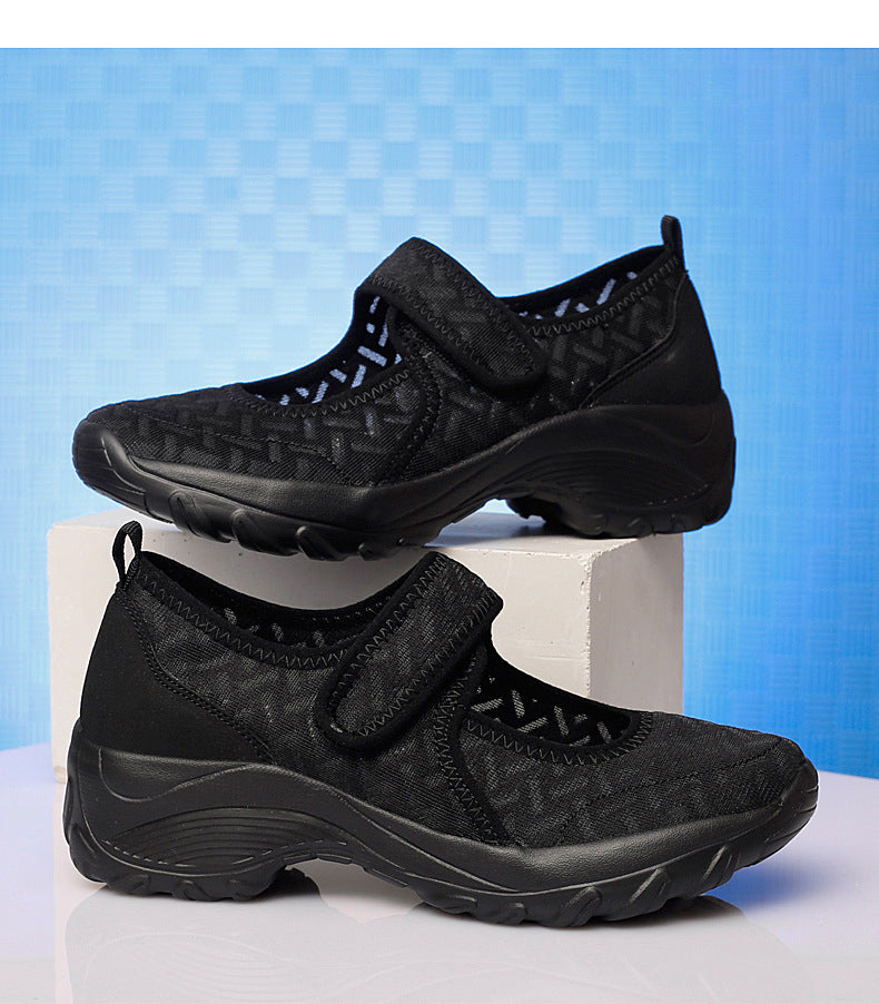 zapatos de ocio ligeros elásticos antideslizantes transpirables de moda de las mujeres