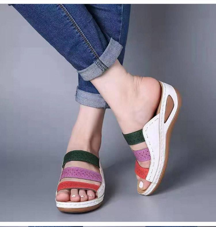 Sandalias De Tacón De Cuña Para Mujer