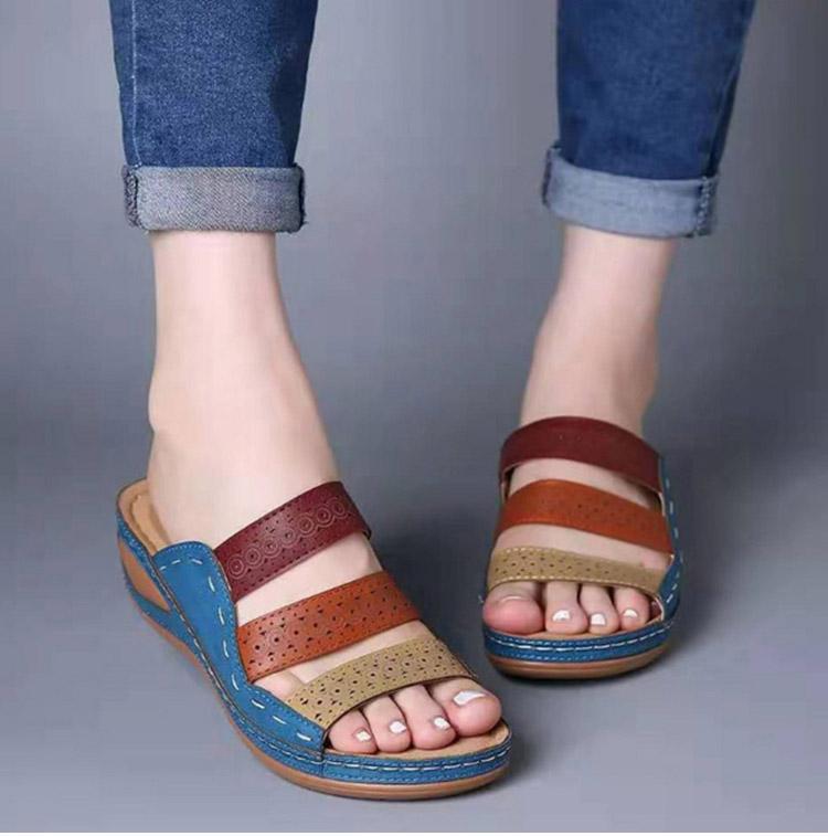 Sandalias De Tacón De Cuña Para Mujer