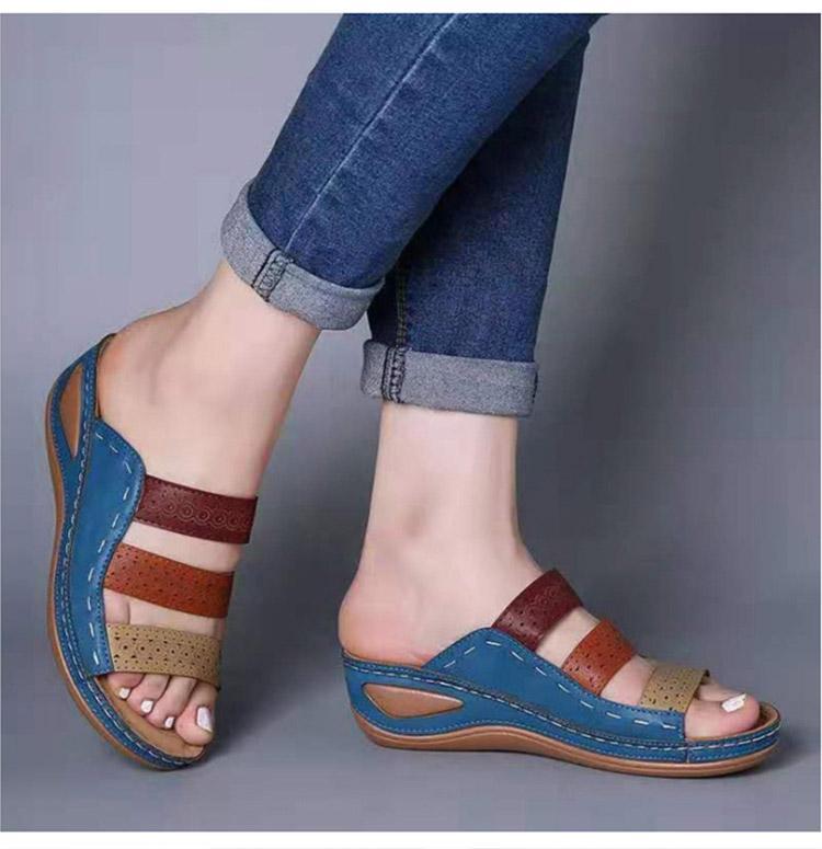 Sandalias De Tacón De Cuña Para Mujer