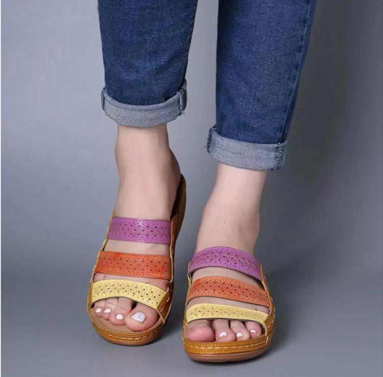 Sandalias De Tacón De Cuña Para Mujer