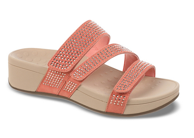 Sandalias con plataforma de ante y pedrería