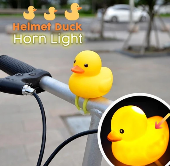 Casco Pato Bicicleta Cuerno Luz