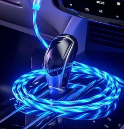 LED brillante magnético 3 en 1 cable de carga USB