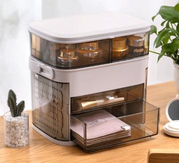 LED LIGHT MAKEUP STORAGE BOX&MIRROR