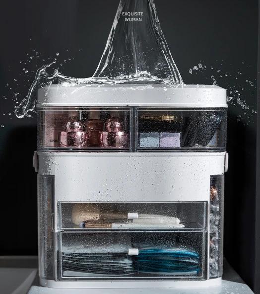 LED LIGHT MAKEUP STORAGE BOX&MIRROR