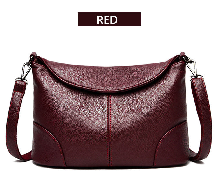 Elegante Bolso De Hombro De Cuero Suave