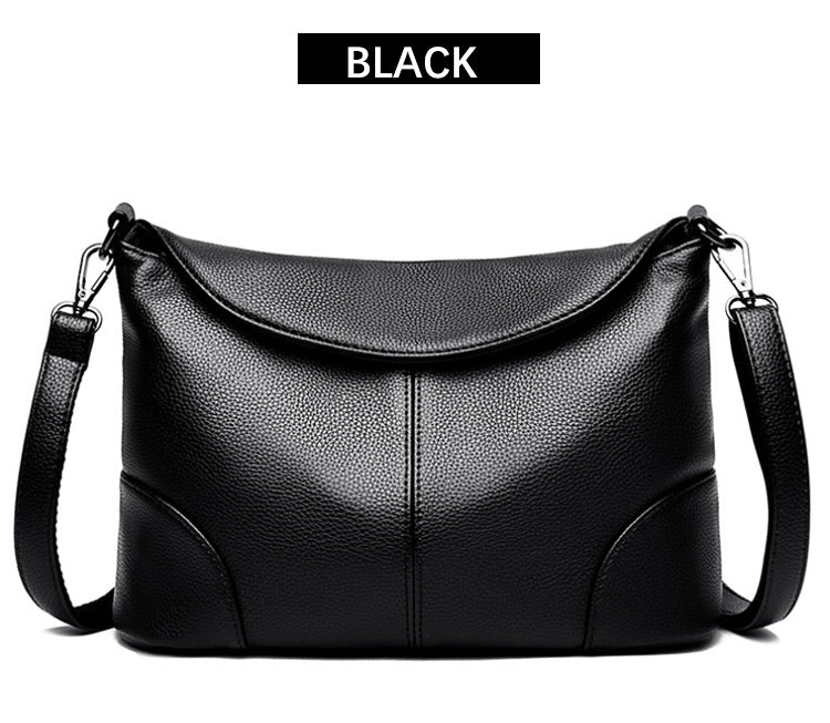 Elegante Bolso De Hombro De Cuero Suave