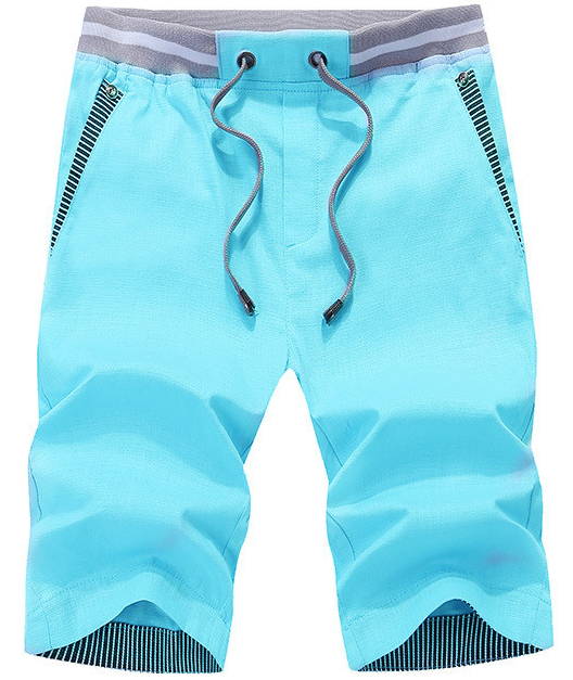 Pantalones cortos casuales en lino para hombre