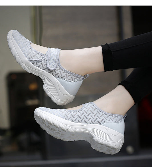 zapatos de ocio ligeros elásticos antideslizantes transpirables de moda de las mujeres