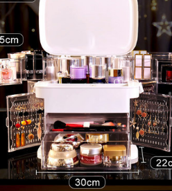 LED LIGHT MAKEUP STORAGE BOX&MIRROR